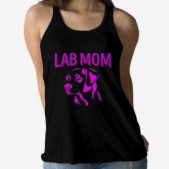 Lab Mom Labrador Retriever Gift Idea Labrador Ladies Flowy Tank - Seseable