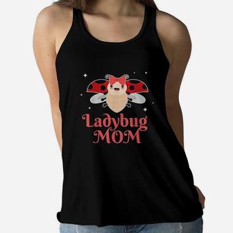 Ladybug Mom Dress Mother Quote Girls Gift Ladies Flowy Tank - Seseable