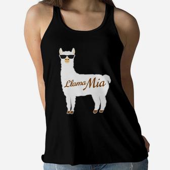 Llama Mia Mama Mia Best Gift For Alpaca Gift For Moms Mothers Ladies Flowy Tank | Seseable CA
