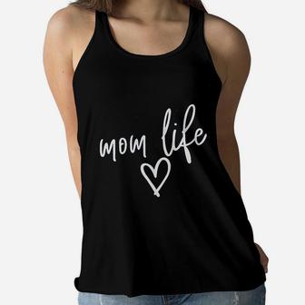 Lotucy Mom Life Tired Mom Blessed Mama Ladies Flowy Tank - Seseable
