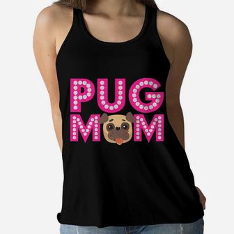 Love Dog Animal Dog Lover Puppy Pet Pug Mom Life Ladies Flowy Tank - Seseable