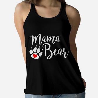 Mama Bear For Moms Expectant Mothers Mothers Day Ladies Flowy Tank - Seseable