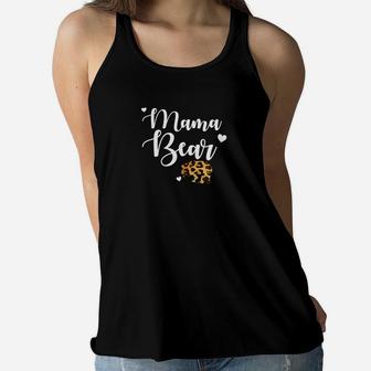 Mama Bear Leopard Print Mom Mothers Day Gift Ladies Flowy Tank - Seseable