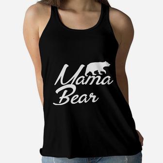 Mama Bear Momma Bear birthday Ladies Flowy Tank - Seseable