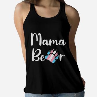 Mama Bear Transgender Mom Trans Pride Lgbt Ladies Flowy Tank - Seseable