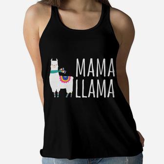 Mama Llama For Llama Lover Ladies Flowy Tank - Seseable