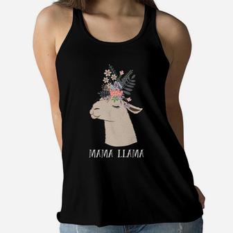 Mama Llama For Women Mama Llama Lover Gifts Ladies Flowy Tank - Seseable