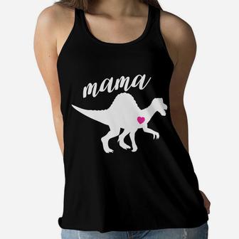 Mama Spinosaurus Dinosaur Gift For Mother Day Ladies Flowy Tank - Seseable