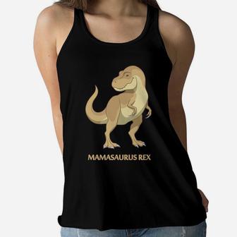 Mamasaurus Rex Mommy Trex Dinosaur Ladies Flowy Tank - Seseable
