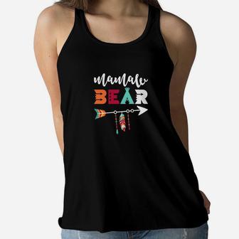 Mamaw Bear Cute Mothers Day Gift For Grandma Ladies Flowy Tank - Seseable