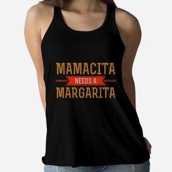 Margarita Mamacita Needs A Margarita Ladies Flowy Tank - Seseable