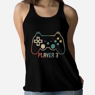 Matching Gamer For Dad, Mom And Kids Player Ladies Flowy Tank - Seseable