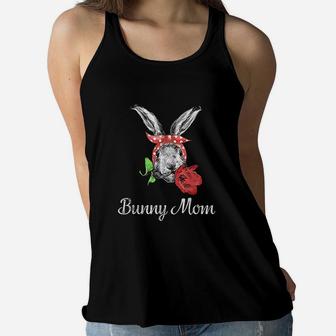 Mini Rex Rabbit Mini Rex Bunny Pet Mom Gift Ladies Flowy Tank - Seseable