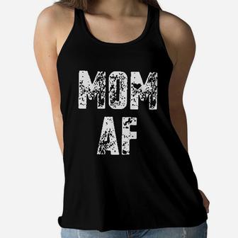 Mom Af Off Shoulder Ladies Flowy Tank - Seseable