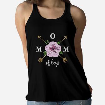 Mom Of Boys Mothers Day Gift Boy Mama Ladies Flowy Tank - Seseable