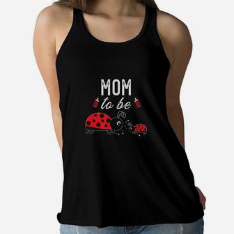 Mom To Be Ladybug Baby Shower Ladybug Ladies Flowy Tank - Seseable