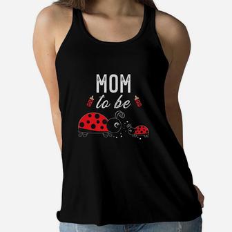 Mom To Be Ladybug Baby Shower Ladybug Mom Ladies Flowy Tank - Seseable