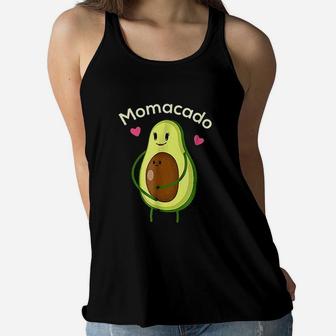 Momacado Avocado Mom Mother Baby Ladies Flowy Tank - Seseable