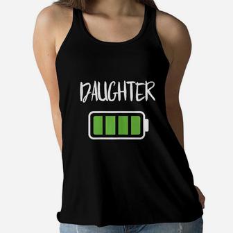 Mommy Daughter Battery Full Battery Energy Ladies Flowy Tank - Seseable