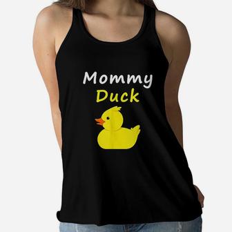 Mommy Duck Rubber Duck Ladies Flowy Tank - Seseable