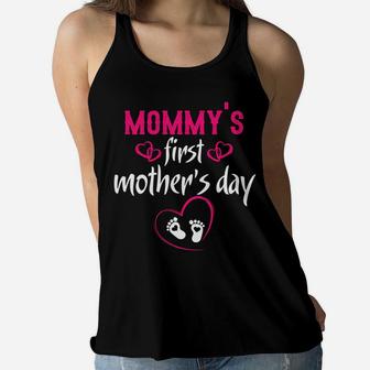 Mommys First Mothers Day Gifts Cute Gifts For Mom Ladies Flowy Tank - Seseable