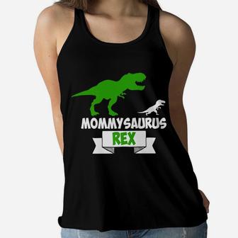 Mommysaurus Rex Funny Mothers Day Mom Dinosaur Pun Ladies Flowy Tank - Seseable