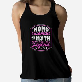 Momo The Woman Myth Legend Mothers Day Gift Ideas Ladies Flowy Tank - Seseable
