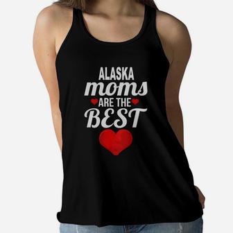Moms From Alaska Are The Best Us States Mothers Day Gift Ladies Flowy Tank - Seseable