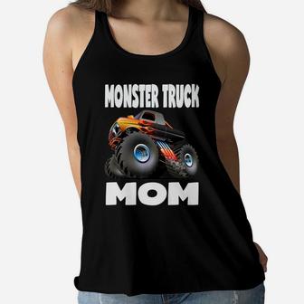 Monster Truck Mom Retro Big Trucks Mothers Ladies Flowy Tank - Seseable