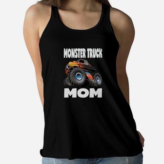 Monster Truck Mom Retro Big Trucks Mothers Premium Ladies Flowy Tank - Seseable