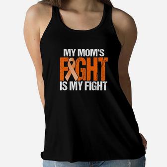 Multiple Sclerosis My Moms Fight Is My Fight Ms Ladies Flowy Tank - Seseable