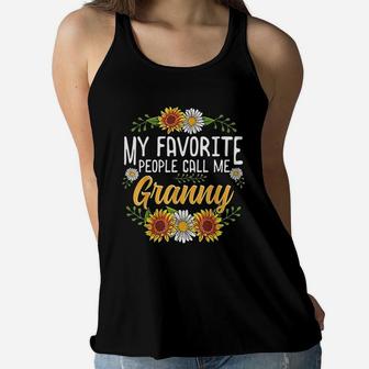 My Favorite People Call Me Granny Mothers Day Gifts Ladies Flowy Tank - Seseable