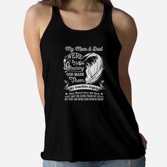 My Mom And Dad Were So Amazing In Memory Of Parents Ladies Flowy Tank - Seseable
