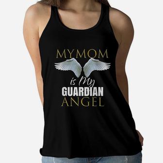 My Mom Is My Guardian Gift Idea Ladies Flowy Tank - Seseable