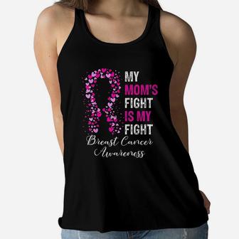 My Moms Fight Is My Fight Awareness Gifts Ladies Flowy Tank - Seseable