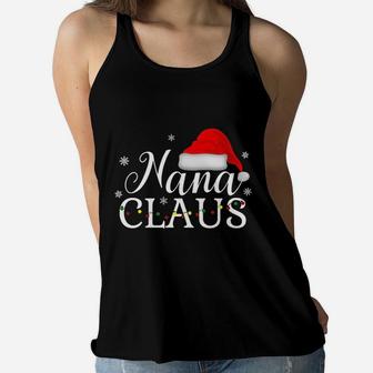 Nana Claus Funny Christmas Grandmother Ladies Flowy Tank - Seseable