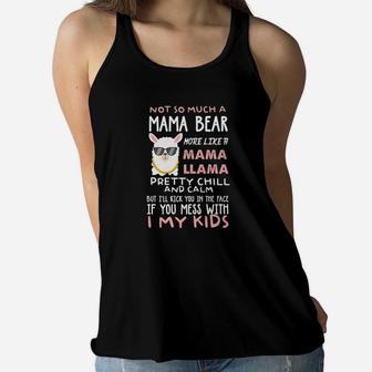 Not So Much A Mama Bear More Like A Mama Llama Ladies Flowy Tank - Seseable