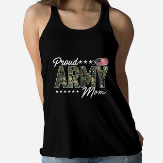 Ocp Proud Army Mom For Mothers Of Soldiers And Veterans Ladies Flowy Tank - Seseable