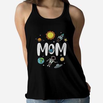 Outer This World Space Mom Mothers Day Ladies Flowy Tank - Seseable