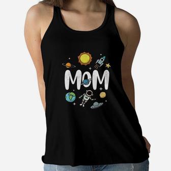 Outer This World Space Mom Mothers Day Party Design Ladies Flowy Tank - Seseable