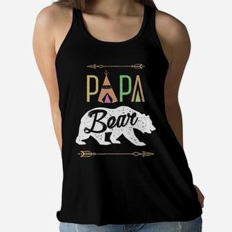 Papa Bear Mama Bear Ladies Flowy Tank - Seseable