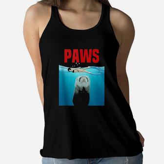 Pet Animal Lovers Ferret Gifts For Ferret Dad Mom Owner Ladies Flowy Tank - Seseable
