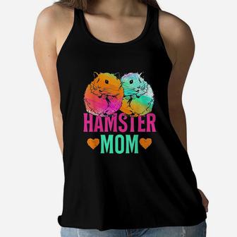Pet Lover Mothers Day Mom Hamster Ladies Flowy Tank - Seseable