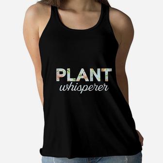 Plant Lady Floral Pattern For Gardening Moms Plant Whisperer Ladies Flowy Tank - Seseable