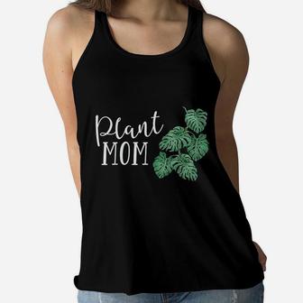 Plant Mom Lover Gift Crazy Plant Lady Parent Mama Monstera Ladies Flowy Tank - Seseable