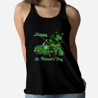 Portuguese Water Dog Riding Green Truck St Patricks Day Dog Lovers Gift Women Flowy Tank - Seseable