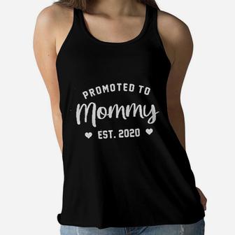 Promoted To Daddy And Mommy Ladies Flowy Tank