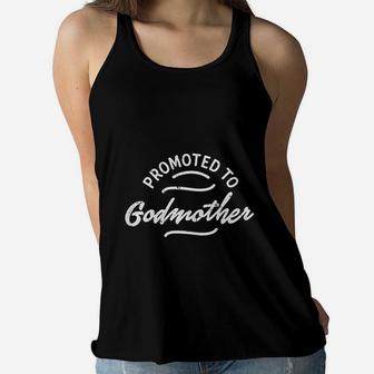 Promoted To Godmother 2021 Ladies Flowy Tank - Seseable