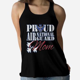 Proud Air National Guard Mom Air Force Mothers Day Ladies Flowy Tank - Seseable