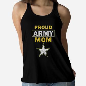 Proud Army Mom Us Army Mom Ladies Flowy Tank - Seseable